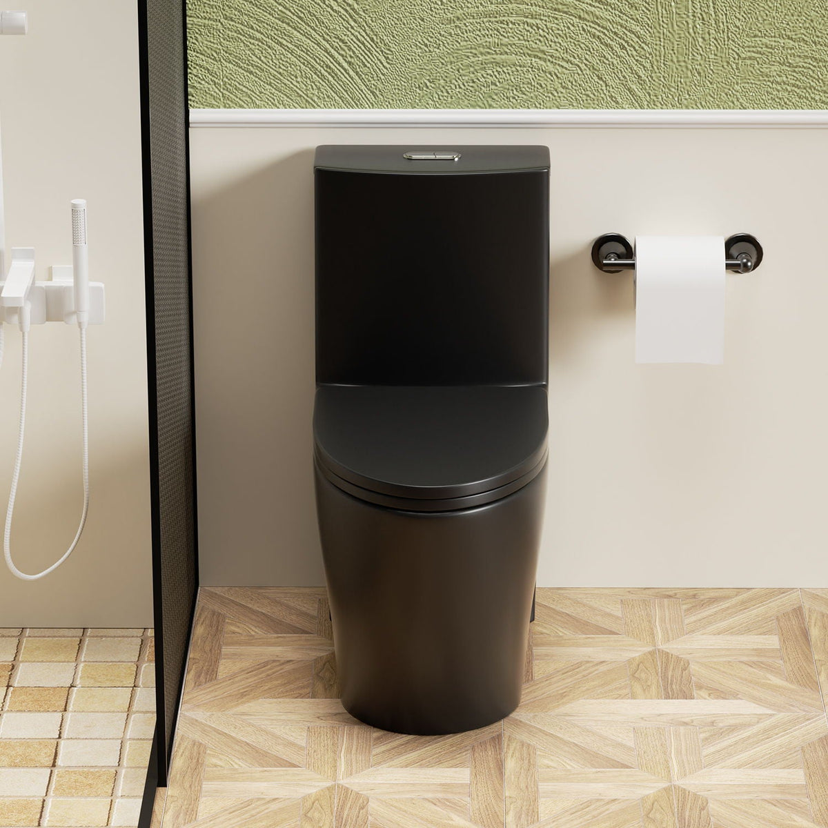 1 Piece Toilet With Tornado Flush, Dual Flush, And ADA Height Comfort Chair