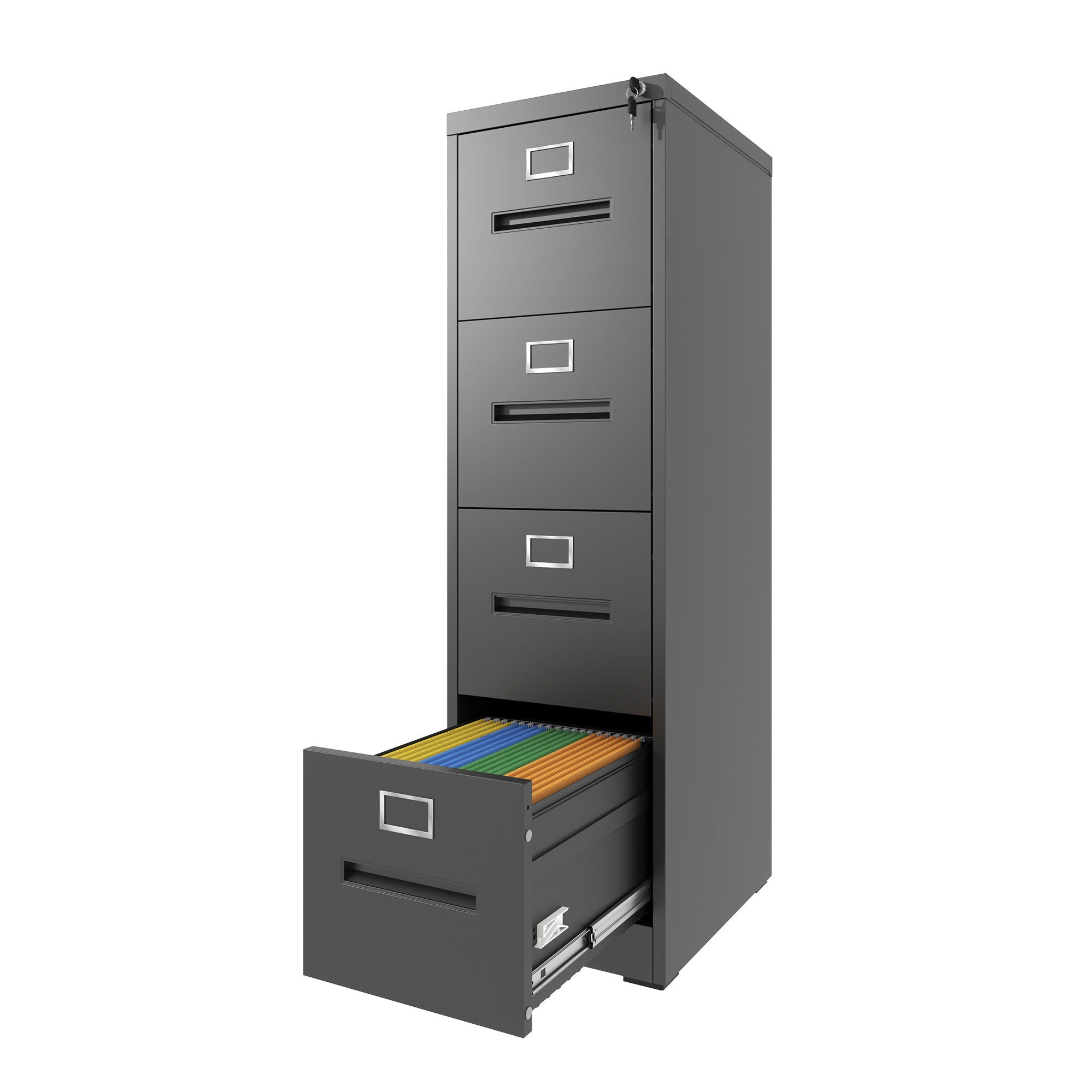 Premium Drawer File Cabinet With Lock, Metal Vertical Design, A4 Legal / Letter Size