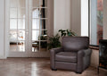 Florentine Leather Arm Chair Tan - Dark Brown