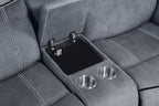 Zubaida - Two Tone Recliner Loveseat With USB Port Console