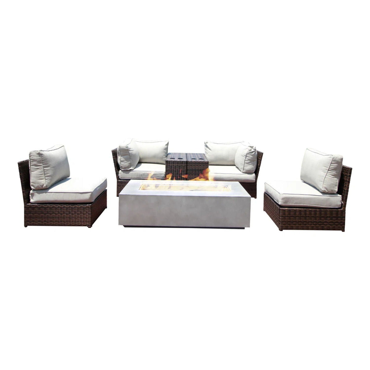 Outdoor Elegance Conversation Set With Fire Pit
