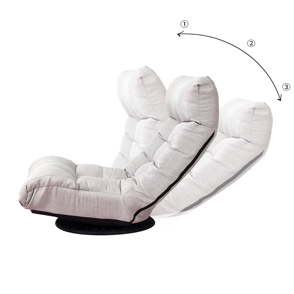 Adjustable Japanese Reclining Floor Chair Sofa With Metal Frame For Living Room