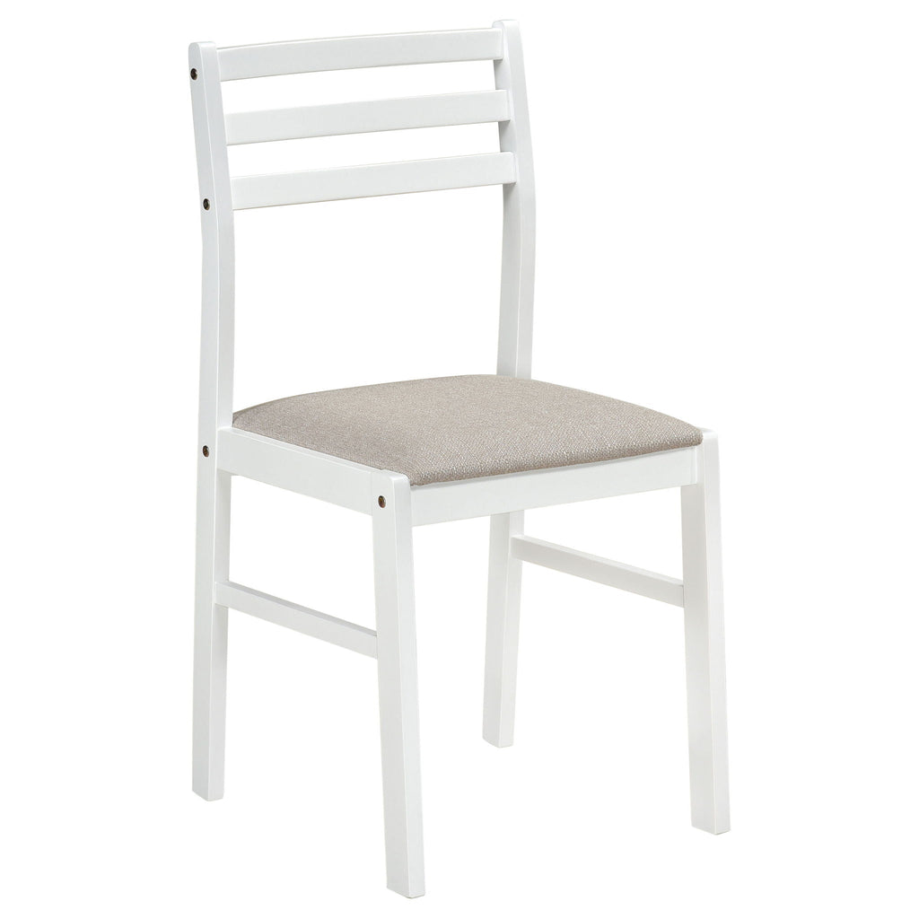 Bucknell 3-piece Round Drop Leaf Dining Table Set White