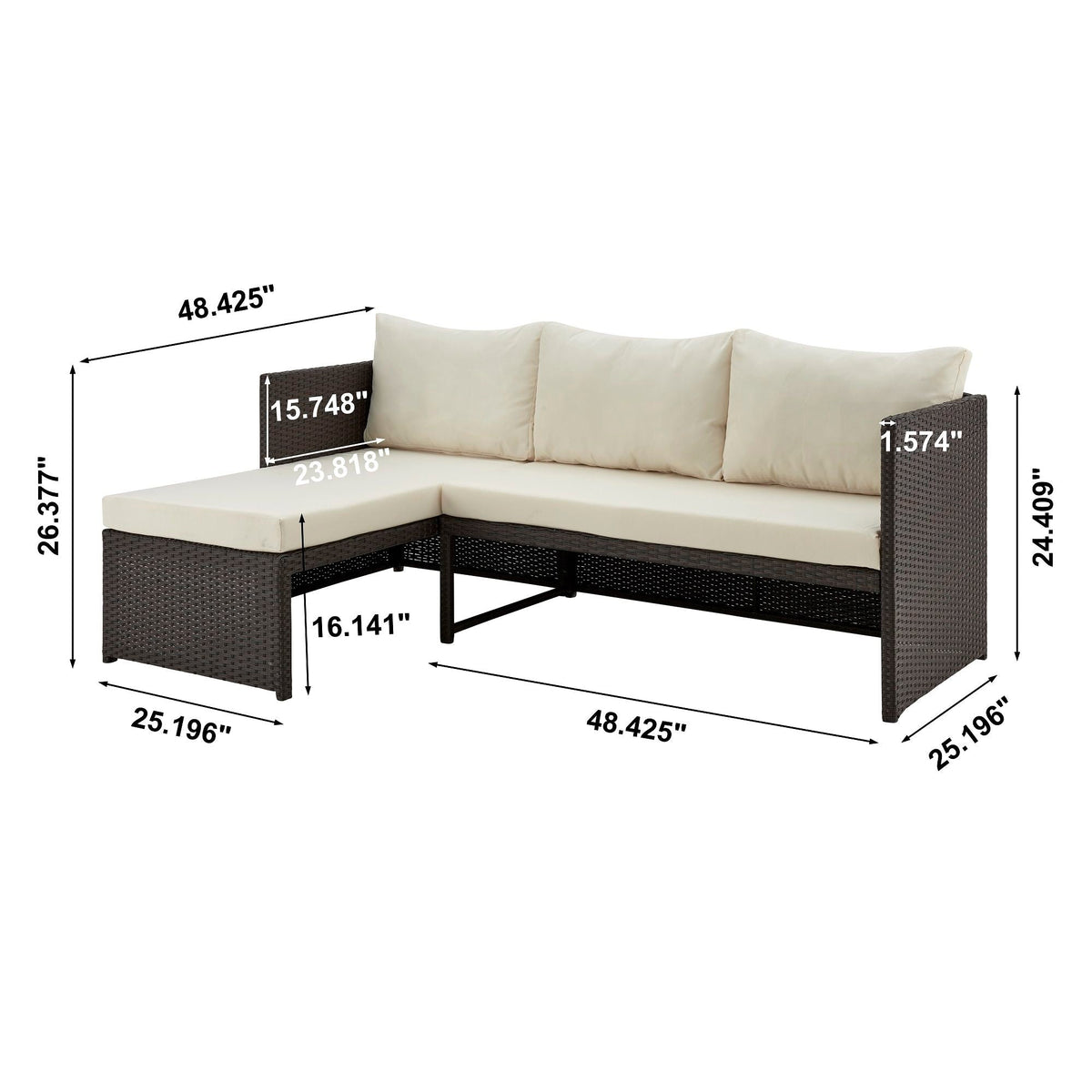 Menton - 3 Piece Sectional Set