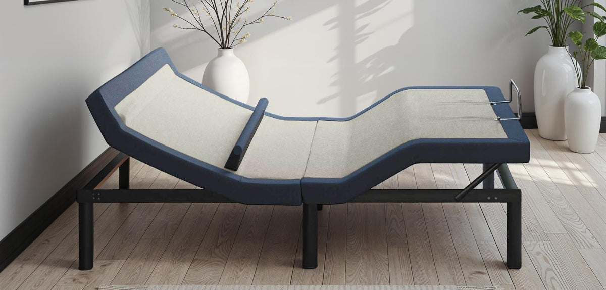 Queen Adjustable Bed Base with Head/Foot Tilt and Lumbar Position Adjustment