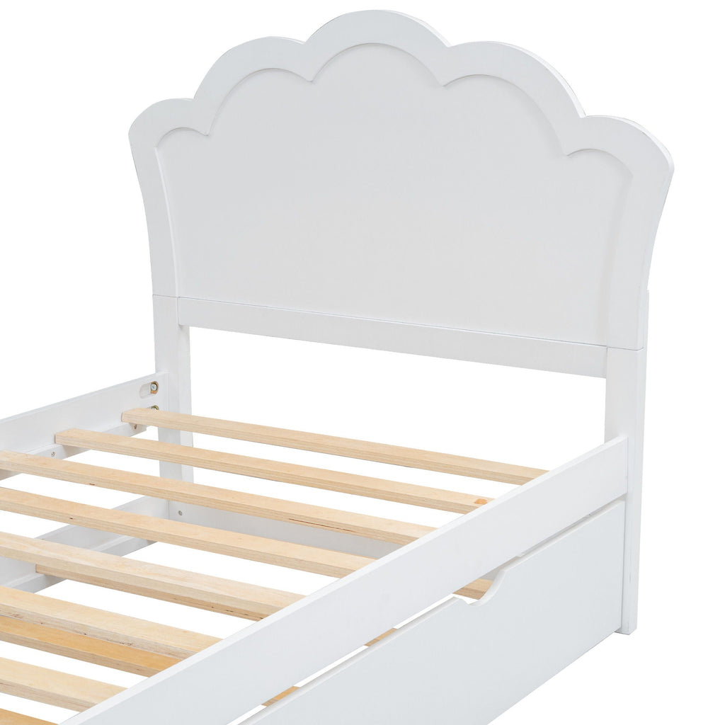 Platform Bed With Headboard And Trundle