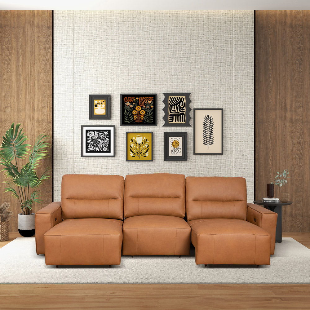 Grant - Triple Power Convertible Sofa - Cognac