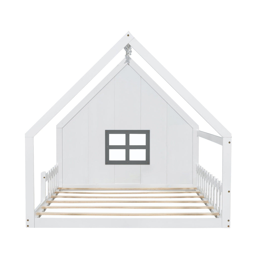 House Bed With Window And Fence