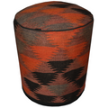 One of a Kind Kilim Rug Pouf Ottoman foot stool - #116