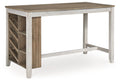 Skempton - Rectangular Counter Table With Storage - White