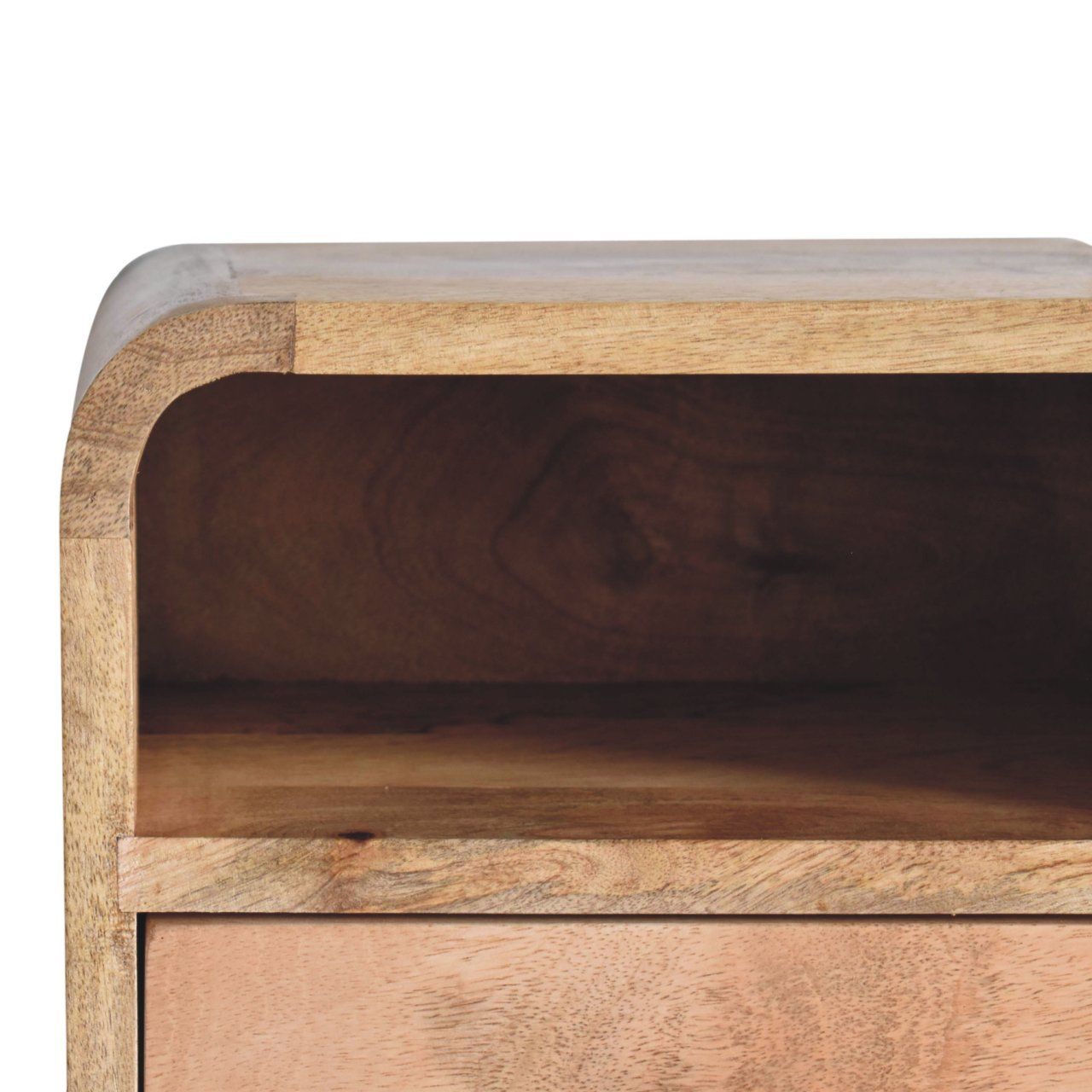 Curved Upper Slot Floating Nightstand