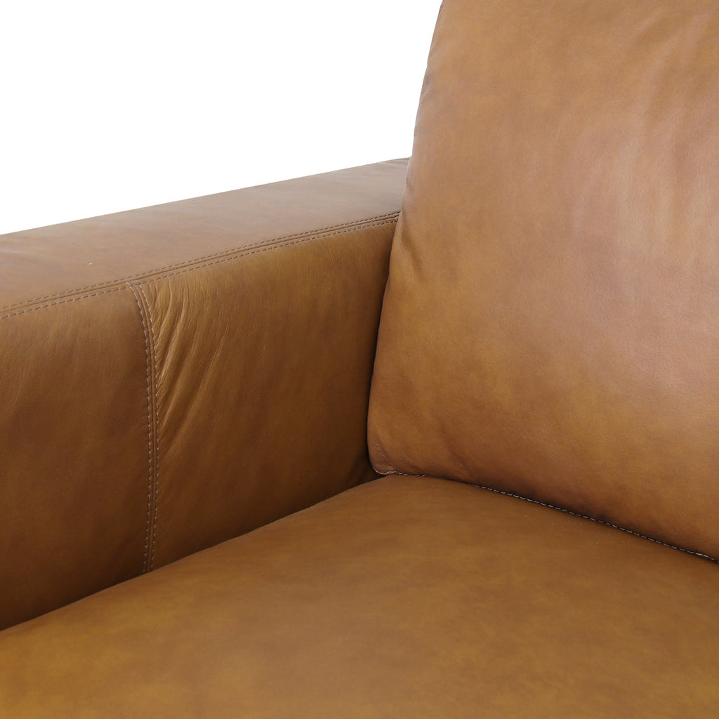 Argento Top Grain Leather Sofa - Tan