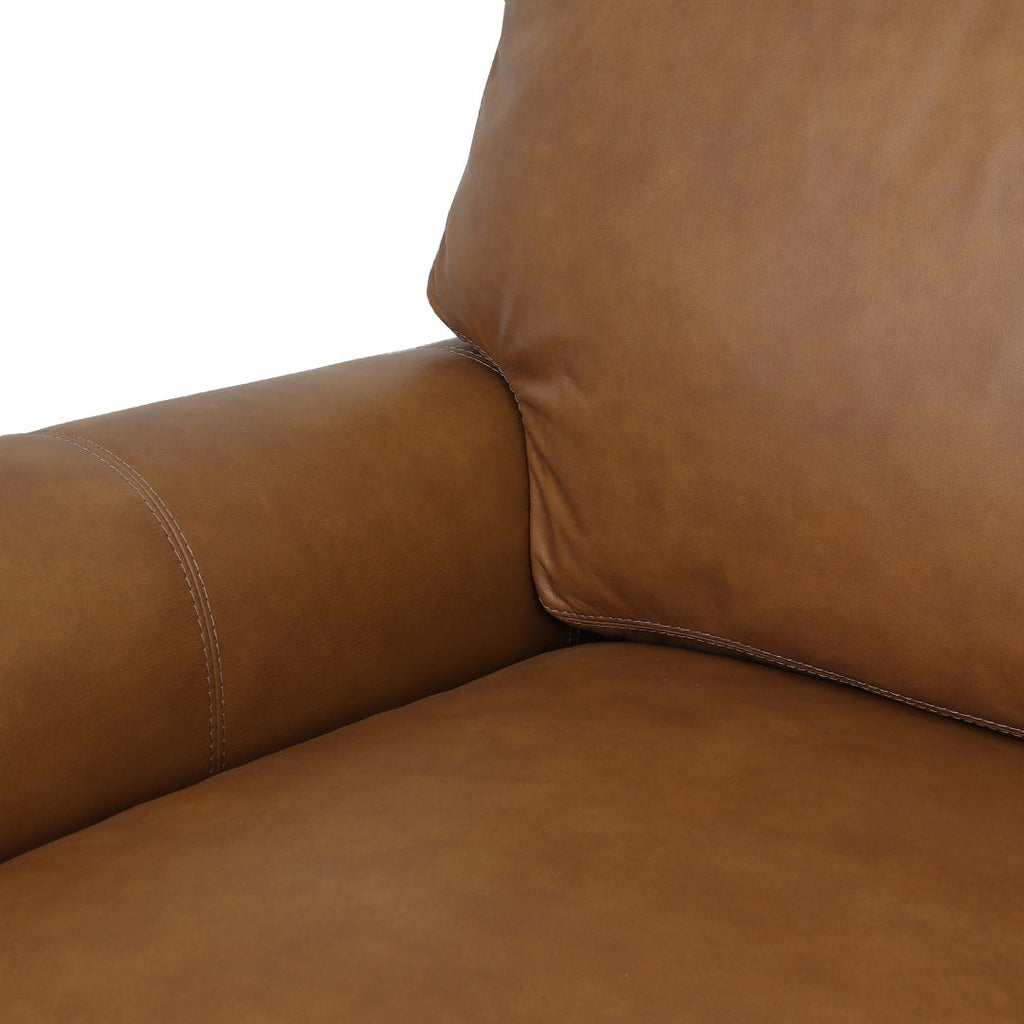 Florentine Top Grain Leather Love Seat - Tan