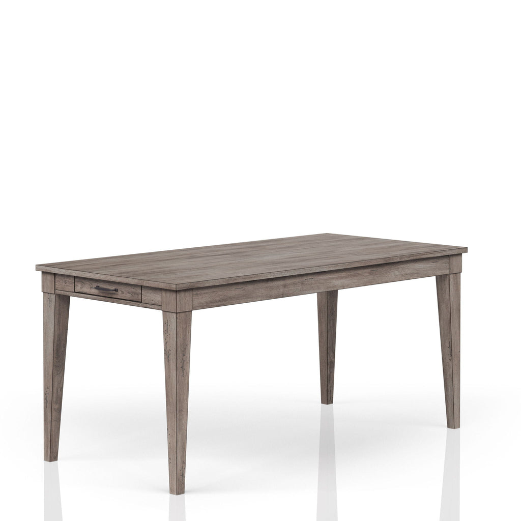 Rustic Dining Table 2 Storage Drawers And Leaf - Gray