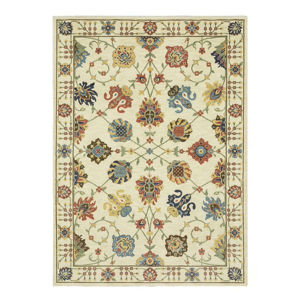 Arts and Crafts Collection Area Rug Ultra Soft Washable Rug, Non Slip Area Rug Indoor, Stain Resistant Rugs for Living Room Bedroom Vintage Home Decor
