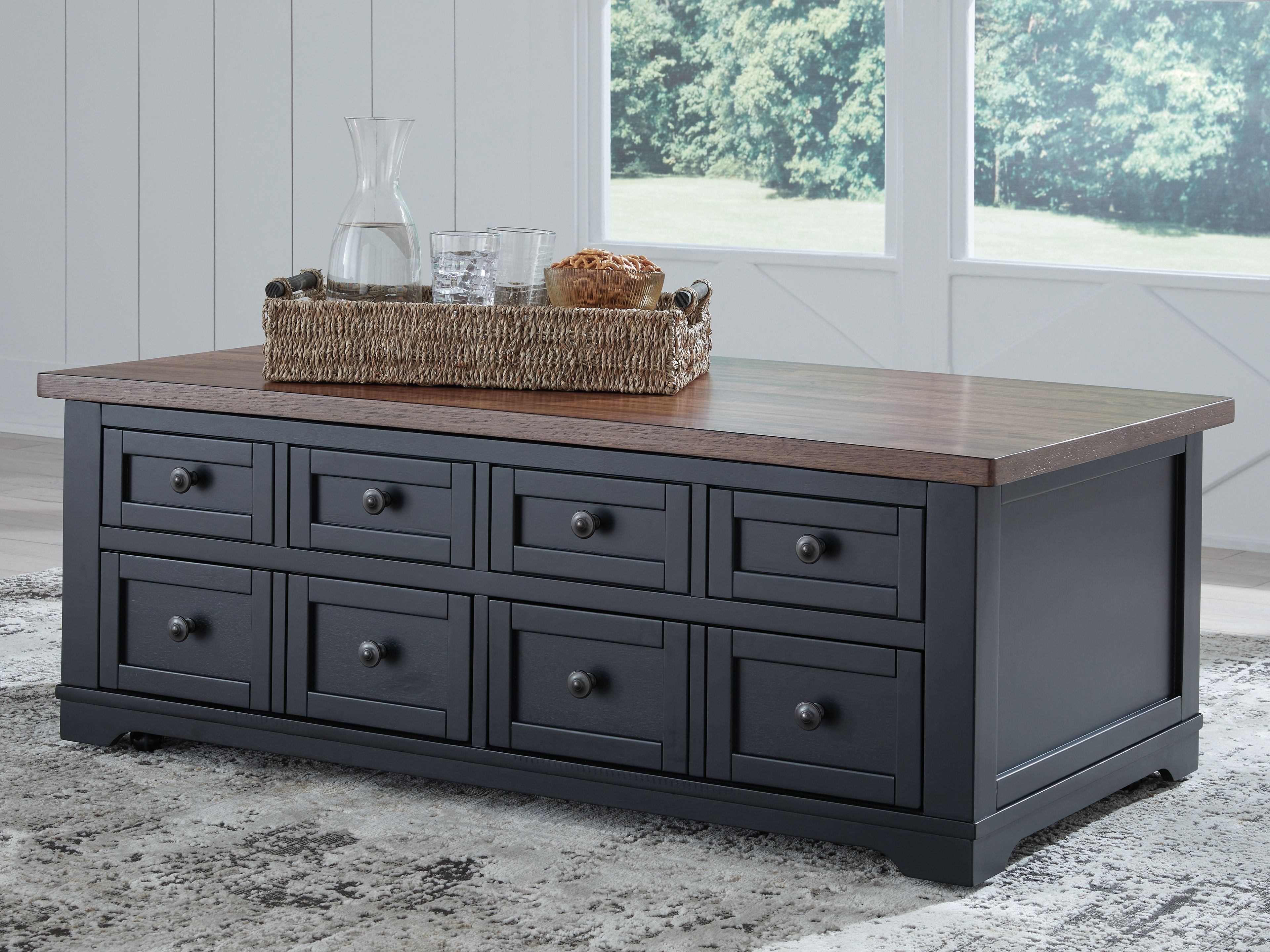 Wildenauer - Lift Top Cocktail Table - Brown / Black