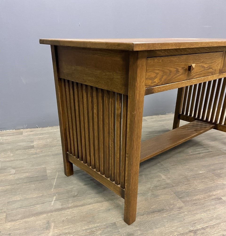 Preorder Mission / Arts and Crafts Solid Oak Writing Desk - 50 Inch