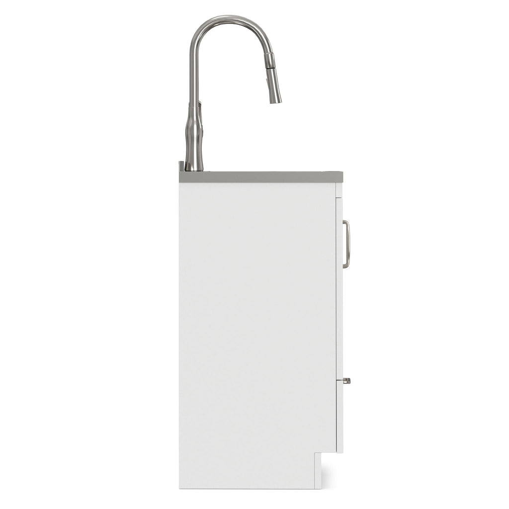 Reed - Deluxe Laundry Cabinet With Pull-Out Faucet And Stainless Steel Sink