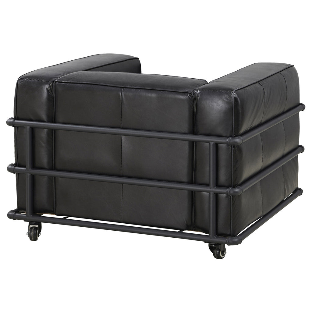 Henry Industrial Modern Leather Arm Chair (2 Colors Available)