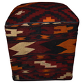 One of a Kind Kilim Rug Pouf Ottoman foot stool - #18