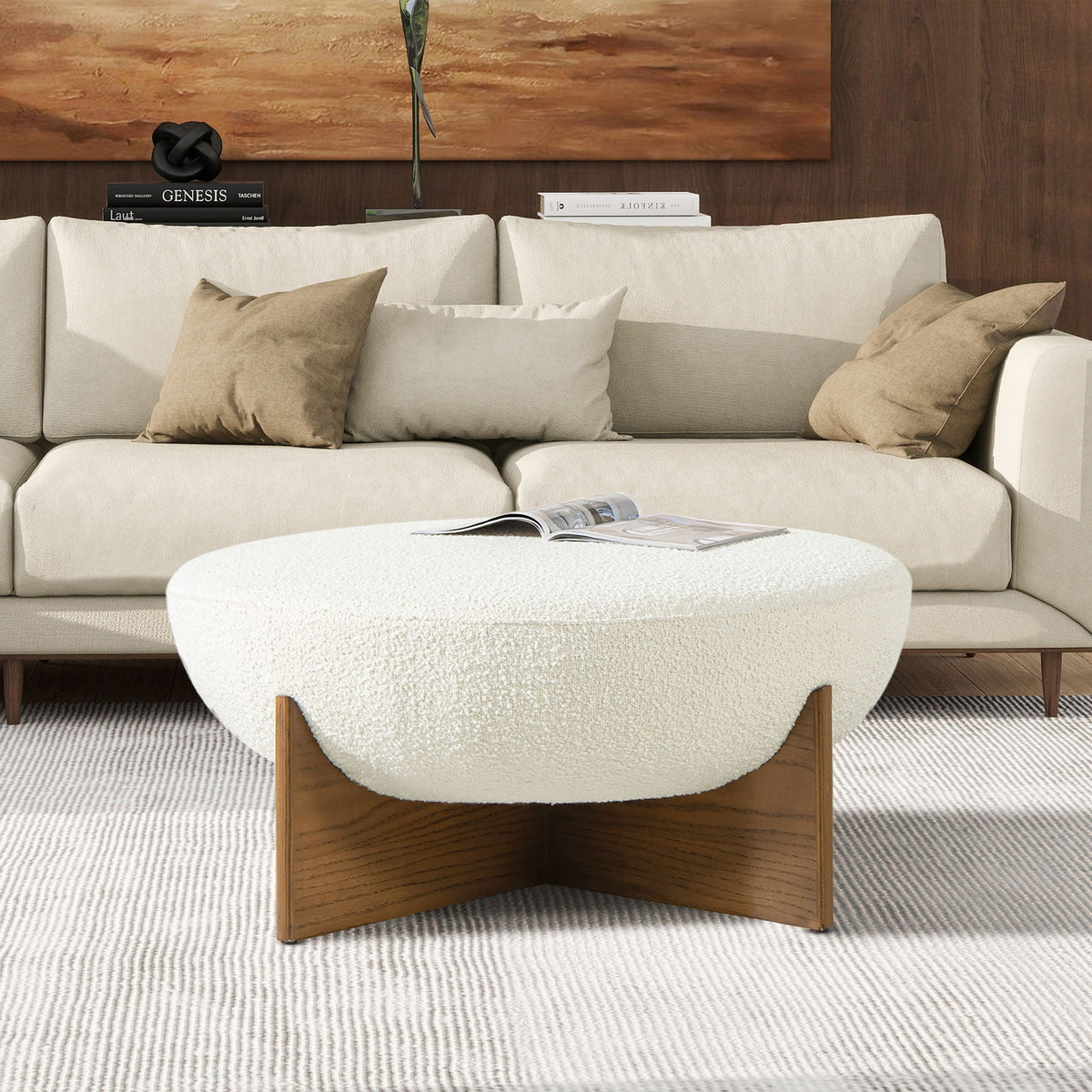 Bali - Round Upholstered Ottoman