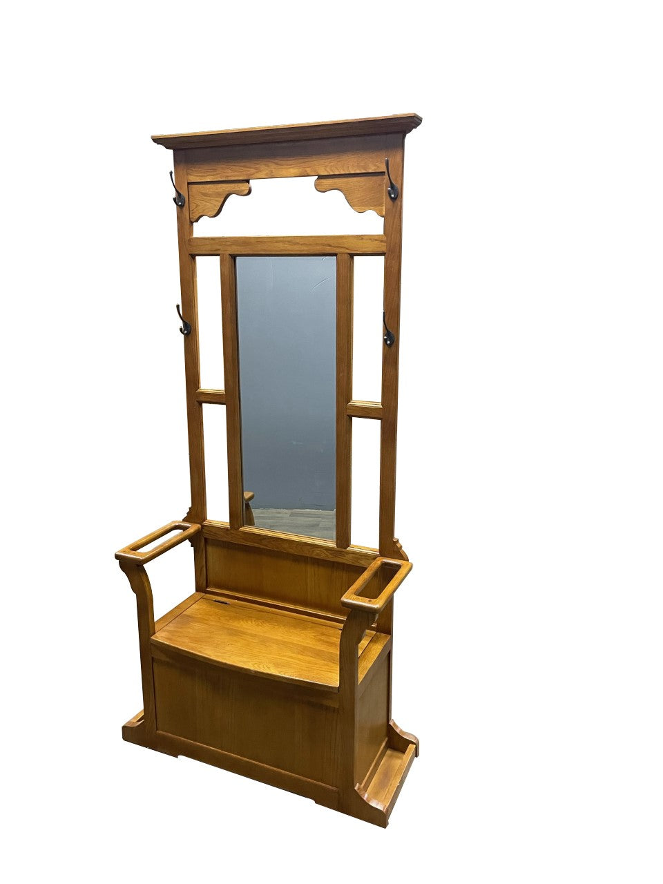 Oak Hall Tree with Storage Trunk