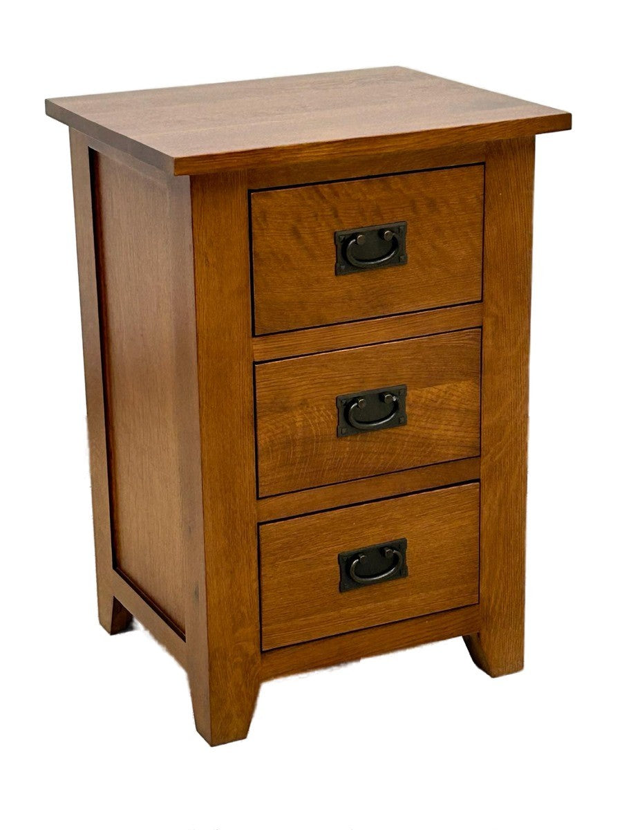 Mission Quarter Sawn Oak 3-Drawer Nightstand | In Stock & Ready to Ship