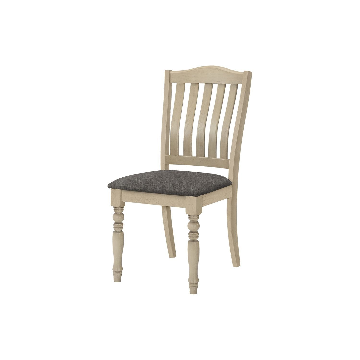 Dining Chair, Upholstered, Side, Transitional (Set of 2) - Gray