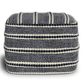 Corrie - Square Outdoor / Indoor Pouf - Navy / White