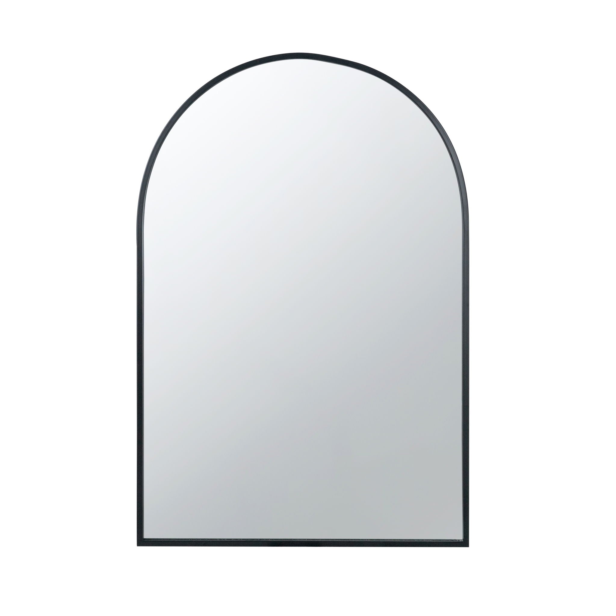 Arched Mirror With Metal Frame, Wall Mirror For Living Room Bedroom Entryway
