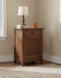 Mission 1 Door 1 Drawer Nightstand - Walnut stain