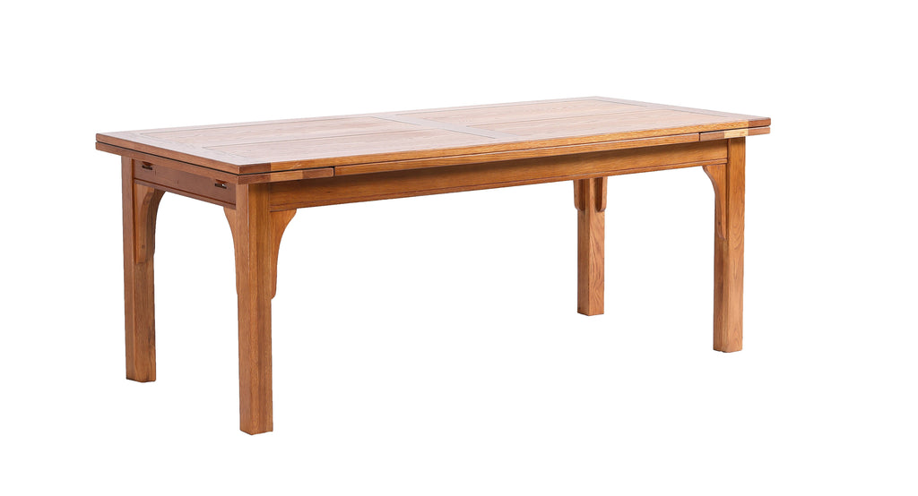 Mission Stow Leaf Table with Solid Oak Slat Back Chairs - Michael's Cherry