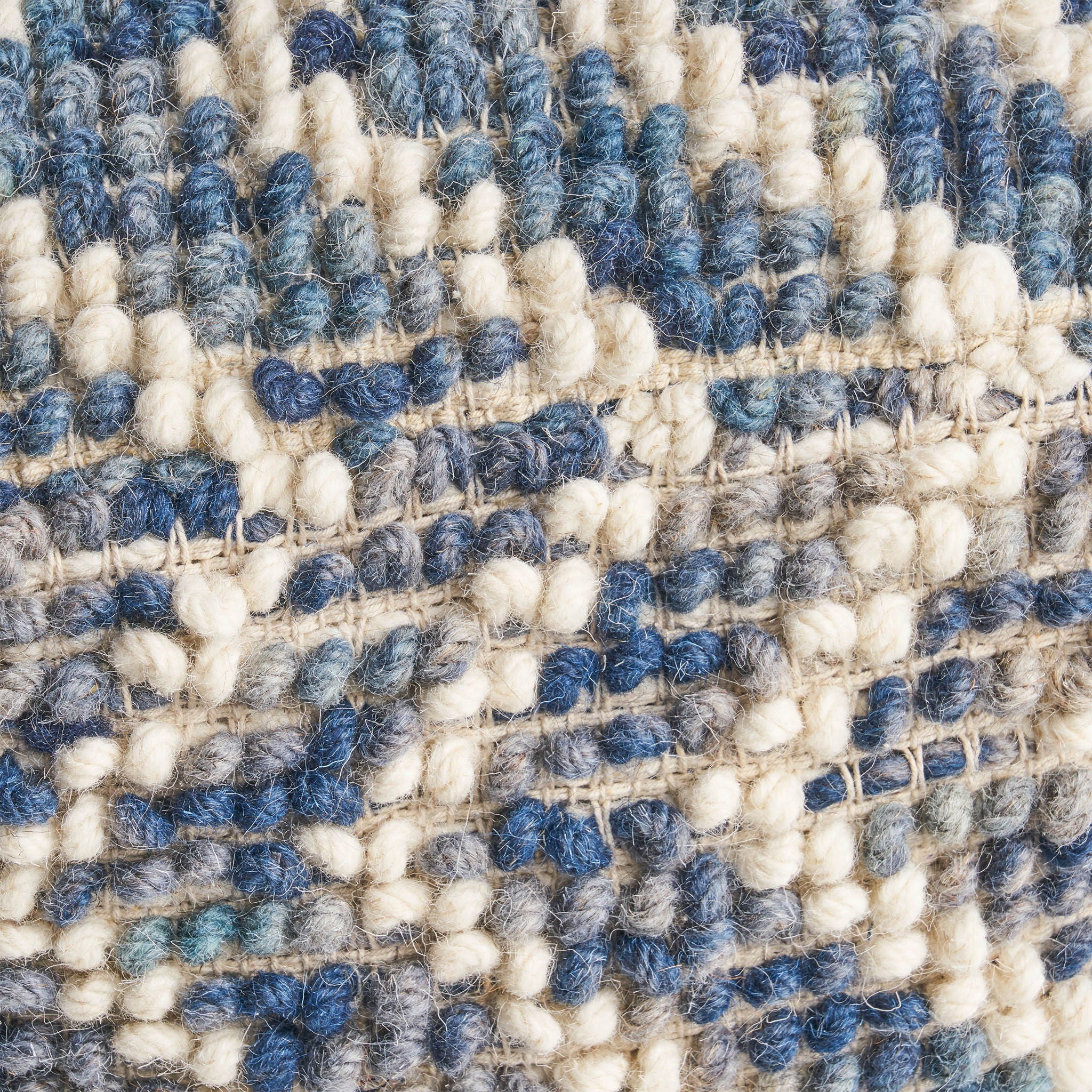 Alina - Wool And Cotton Pouf - Natural