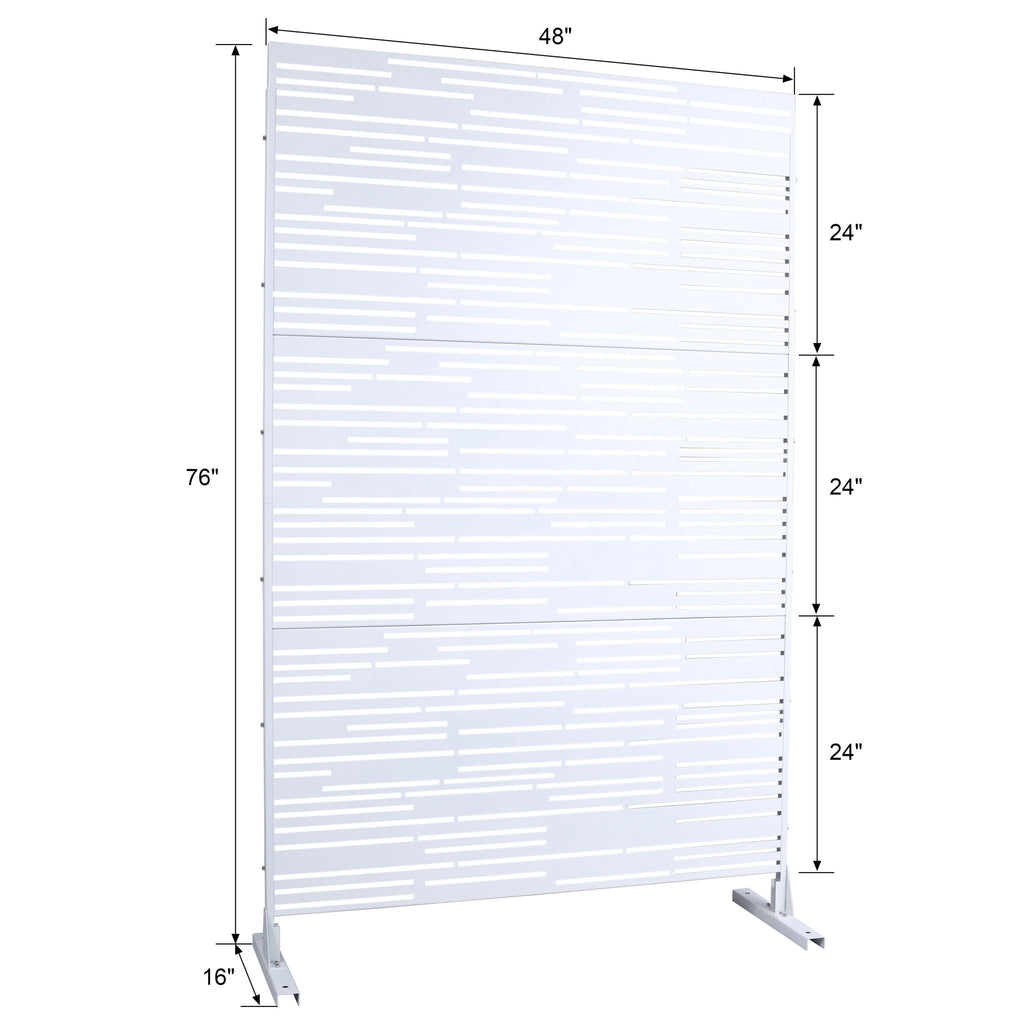Outdoor & Indoor Freestanding Metal Privacy Screen