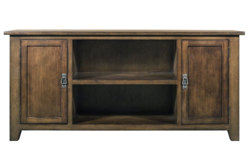 Mission 2 Door Quarter Sawn Oak TV Stand - Walnut