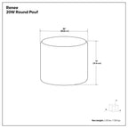 Renee - Handcrafted Round Pouf
