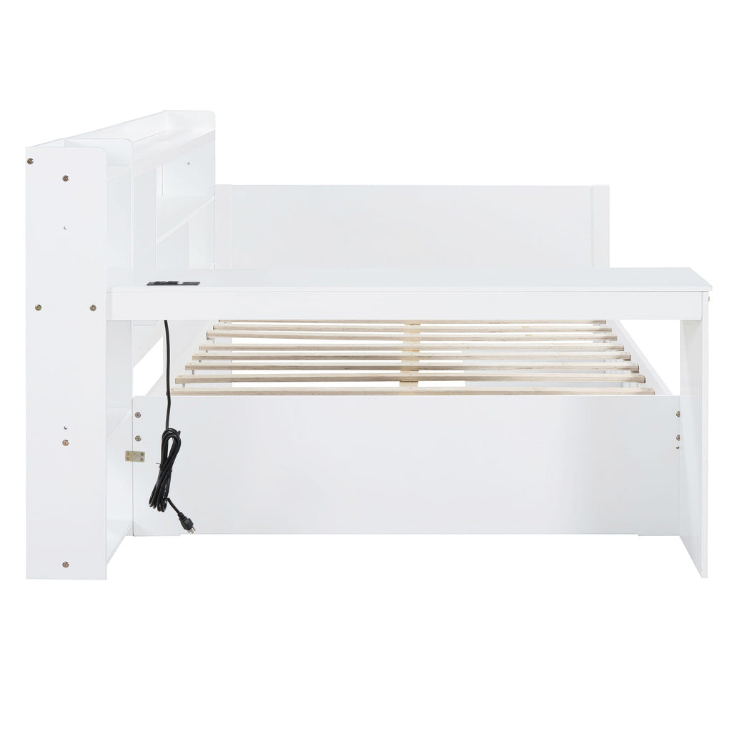 Daybed With 3 Drawers USB Ports And Desk