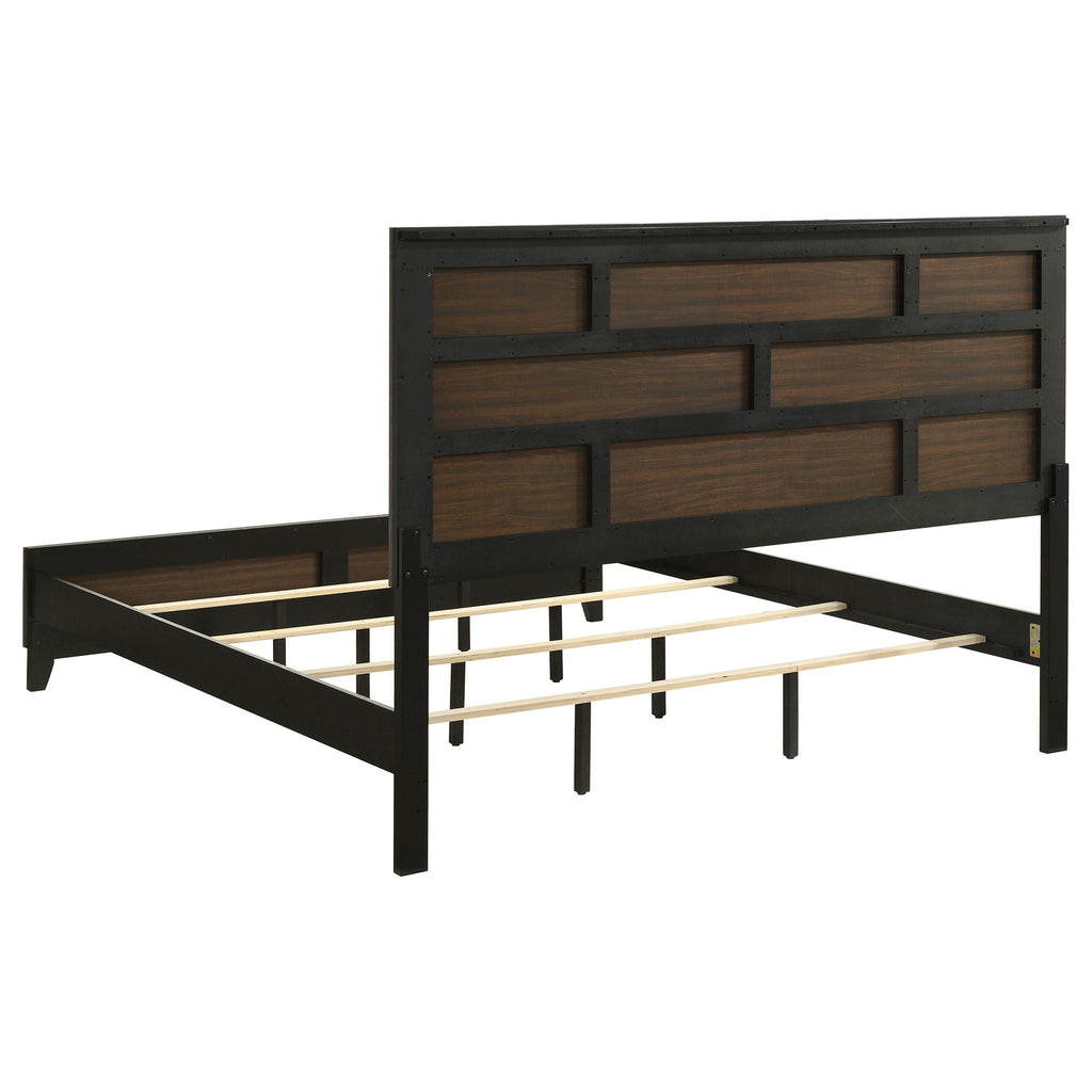 Watson Wood Eastern King Panel Bed Grey Oak