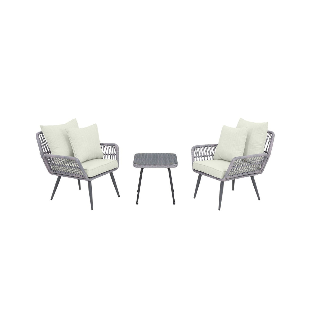 Cannes - 3 Piece Outdoor Patio Conversation Set