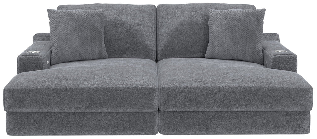 Cozy - 2 Piece Double Wide Chaise With USB Charging Ports