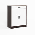 Freestanding Wooden Shoe Cabinet, 4 Tier Organizer With Drawer