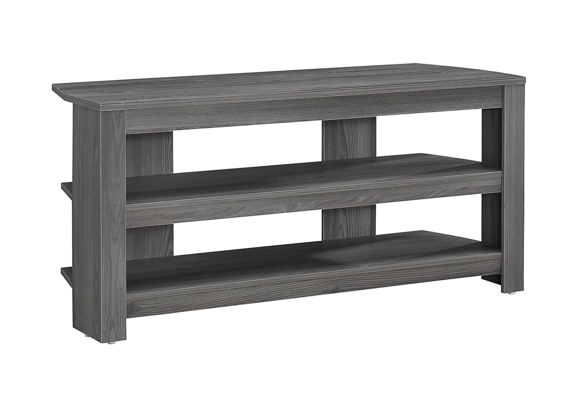 TV Stand, Console, Media Entertainment Center, 3 Storage Shelves