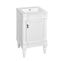 Bathroom Vanity With Sink, Storage Cabinet With Door, Drop In Sink, Compact Freestanding Design