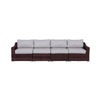 Contemporary Outdoor Rattan Wicker Sectional Seating Group With Cushions
