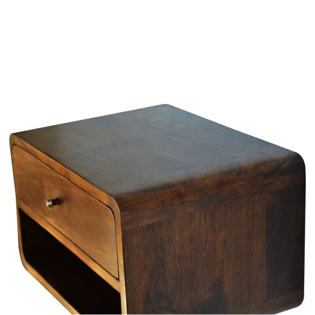 Curve Upper Slot Floating Nightstand
