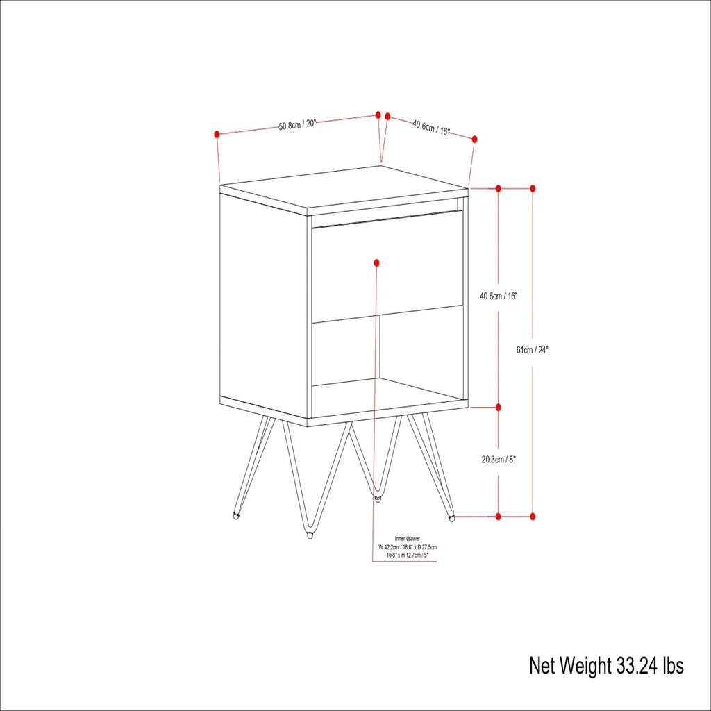 Hunter - Nightstand - Natural
