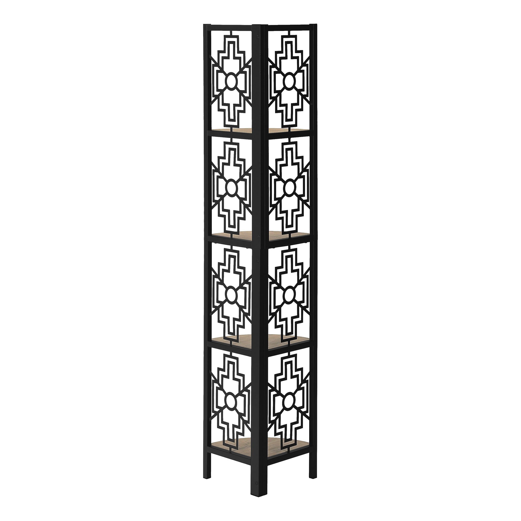 Bookshelf, Bookcase, Etagere, 4 Tier Corner, For Office, Transitional