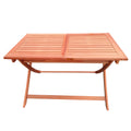 Foldable Patio Dining Set With 1 Dining Table, Indoor And Outdoor Use, Solid Wood - Teak