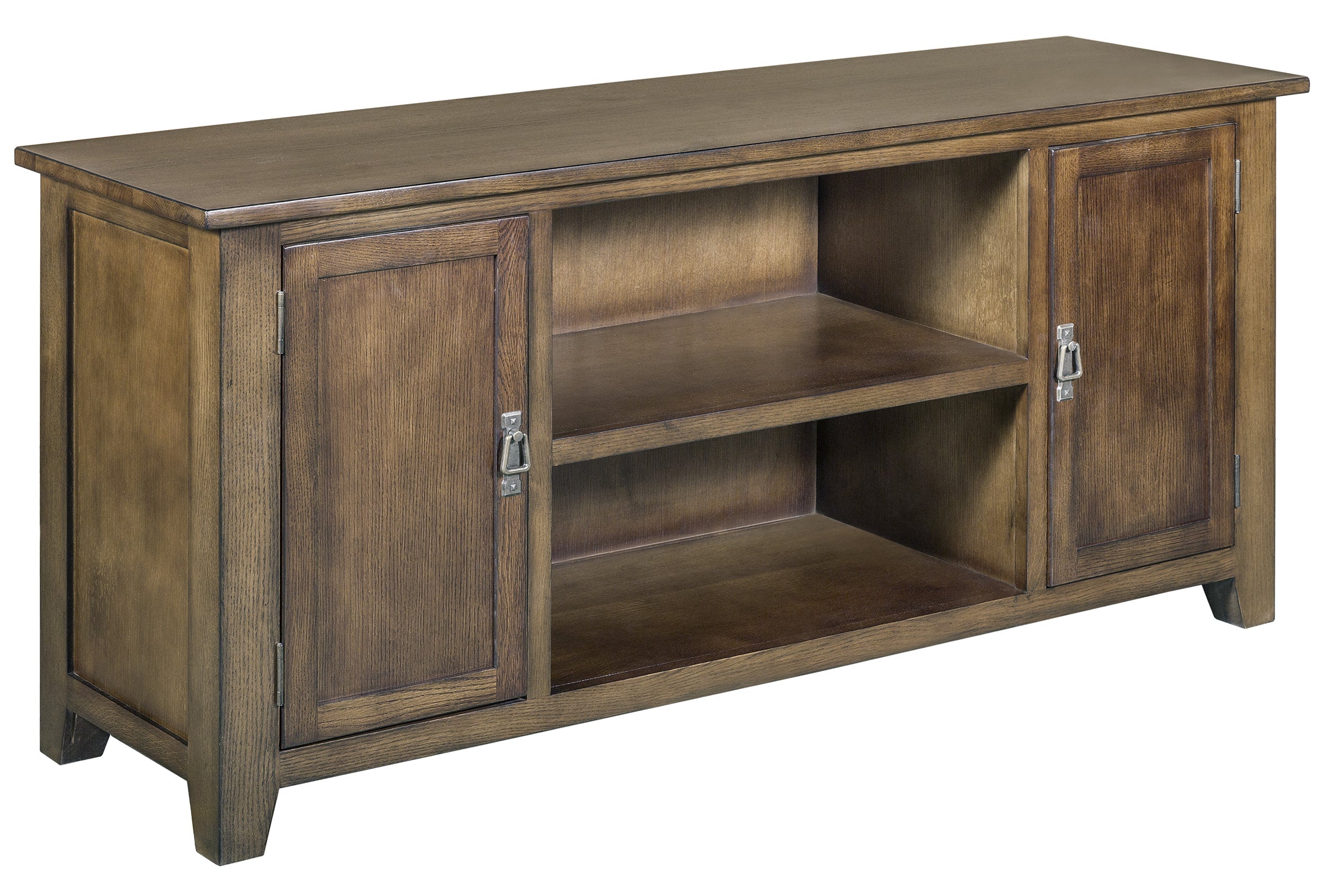 Mission 2 Door Quarter Sawn Oak TV Stand - Walnut