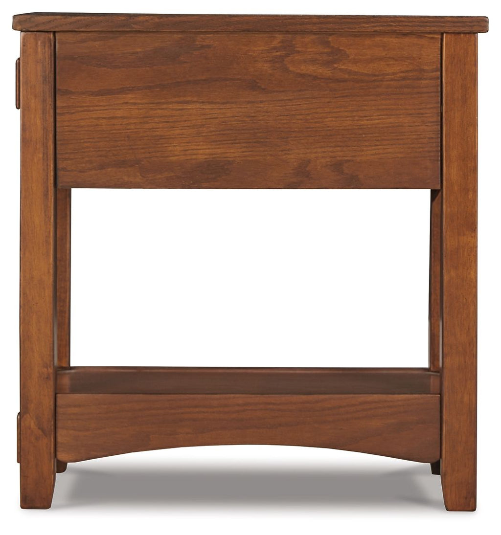 Breegin - Chair Side End Table - 1 Drawer - Brown